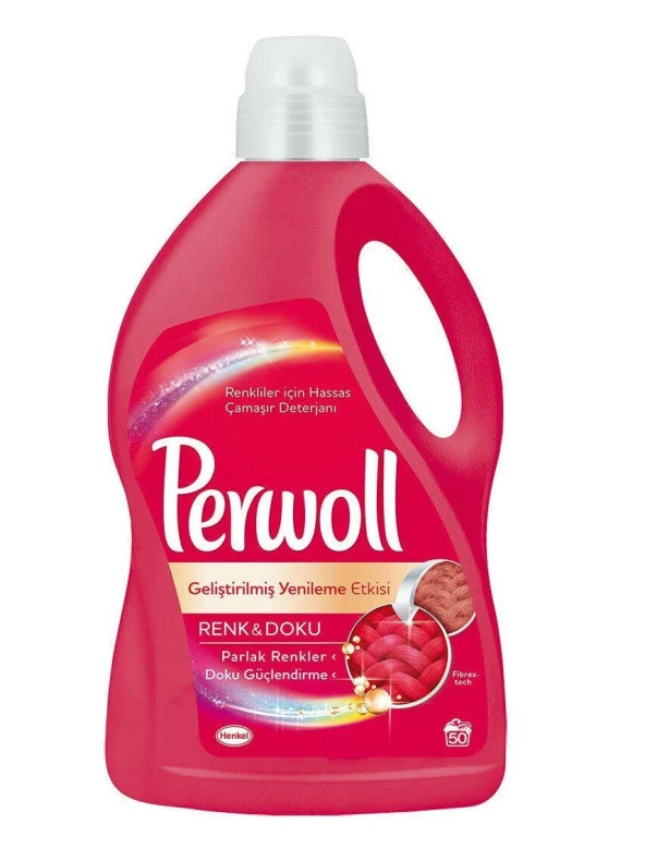 Perwoll Renk & Doku Renkliler için Sıvı Deterjan 50 Yıkama 3 lt