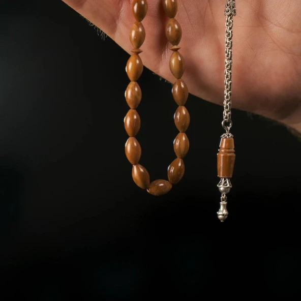 925 Ayar Gümüş Püsküllü Kuka Tesbih - Resim 3