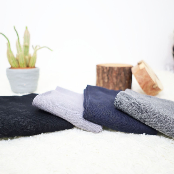 Erkek Bambu Çorap Burun Dikişsiz Soft Yıkamalı Parfümlü Uzun Erkek Çorap - 5