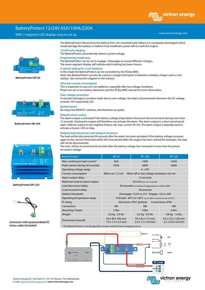 Victron 12/24V 65A Akü Koruma, BPR000065400, - 3