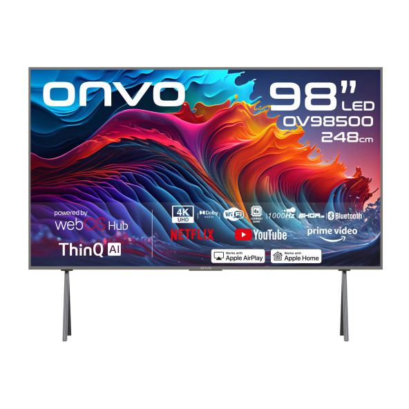 Onvo OV98500 4K Ultra HD 98" 248 Ekran Uydu Alıcılı webOS Smart LED TV