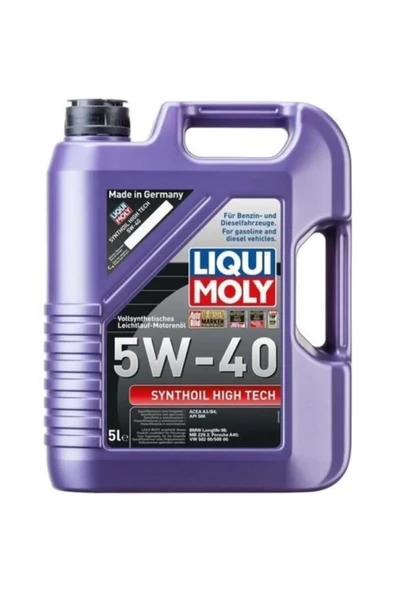 MOTOR YAĞI (API SM)TAM SENTETİK SYNTHOİL HİGH TECH 5W-40 5LİTRE
