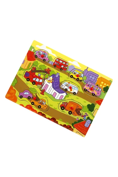 Tutmalı Bultak Ahşap Puzzle Araçkar ile El Becerilerini Geliştirin! - 2