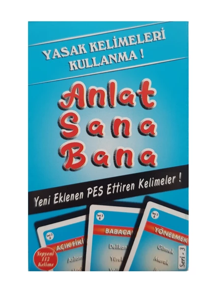 Anlat Sana Bana Yasaklı Kelime Kart Oyunu Mavi