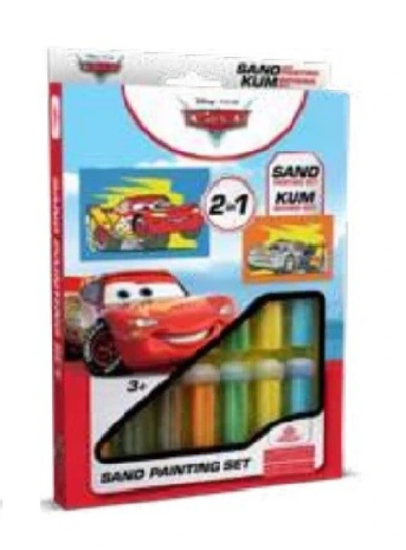 Disney Cars Eğitici ve Eğlenceli Kum Boyama Seti-Red Castle DS-41