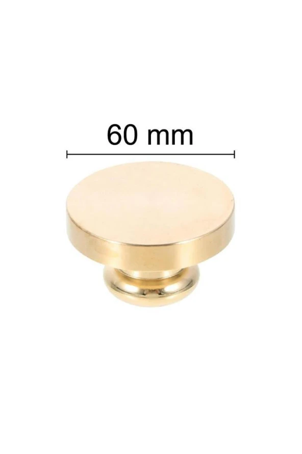 Mühürcüm Mühür Mumu 60  mm Yuvarlak Boş Pirinç Kafa + Ahşap Sap R5799O60