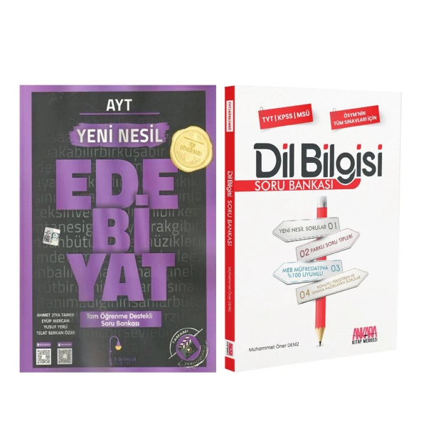 Edebiyat Sokağı AYT Edebiyat ve AKM Dil Bilgisi Soru Bankası Seti 2 Kitap