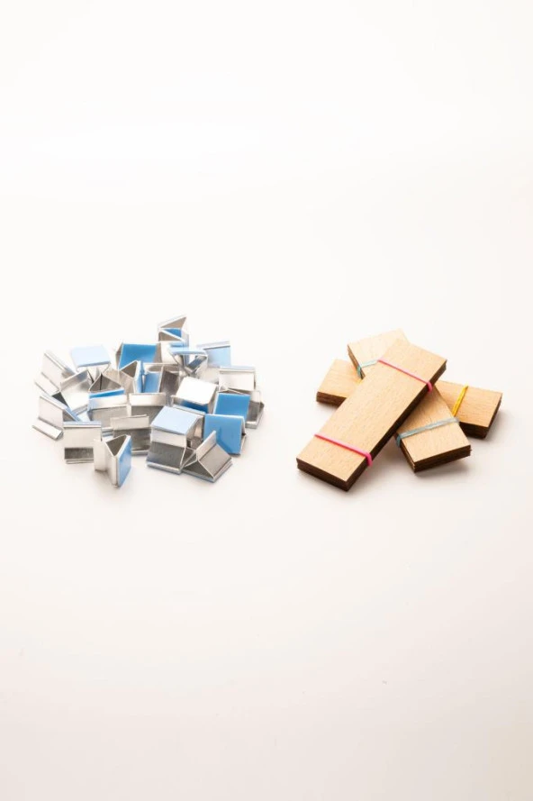 Ahşap Mum Fitili + Yapışkanlı Sehpa - 30 Adet ( 25mm x 75mm x 0,5mm ) - Resim 2