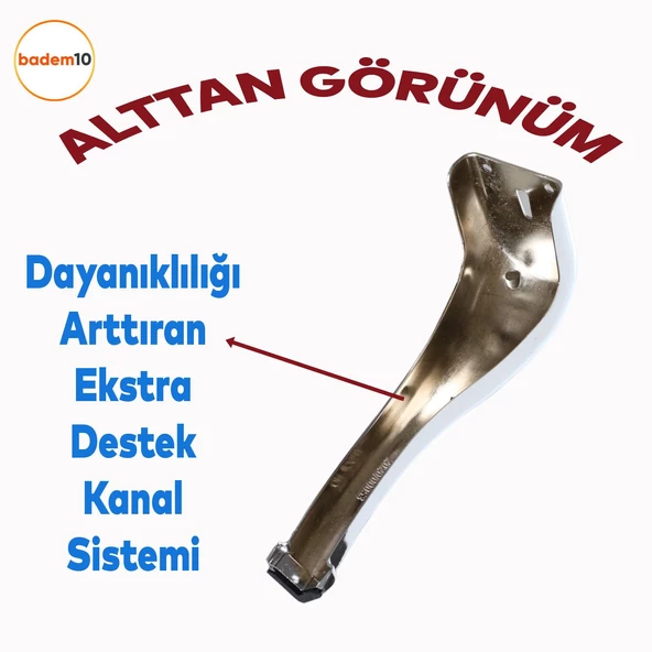 Masa Yükseltici Tv Ünitesi Konsol Koltuk Ayağı Mobilya Ayakları Ayağı Metal Ayak 20 Cm Krom - 4