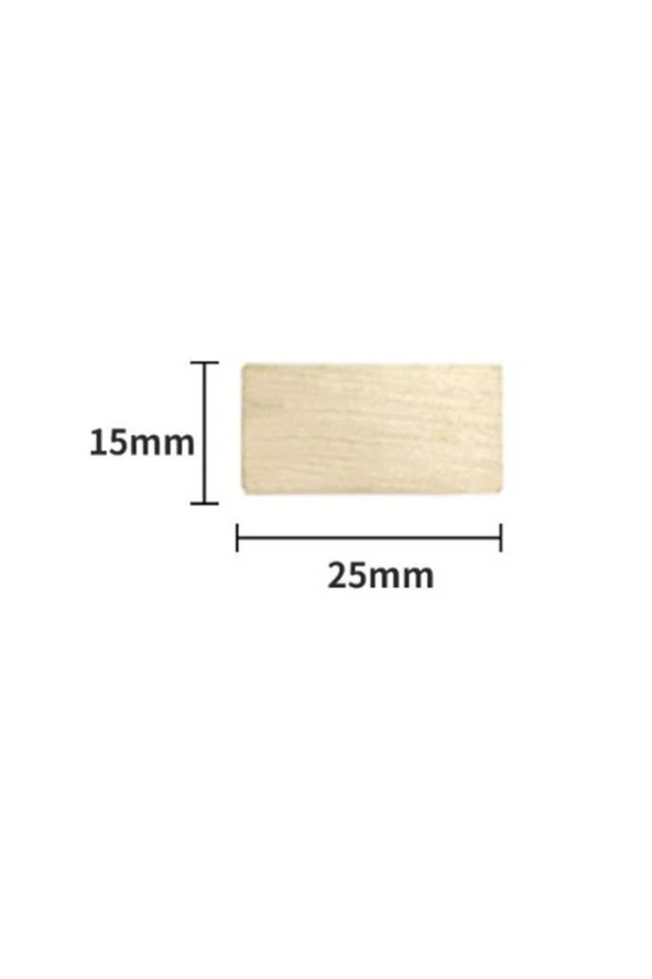 Mühürcüm Mühür Mumu Damga 15 mm Dikdörtgen Boş Pirinç Kafa + Ahşap Sap R5799X15