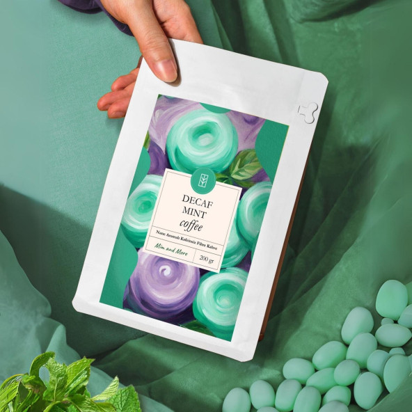 Decaf Mint Coffee Kafeinsiz Nane Aromalı Çekirdek Kahve 200 Gr - 4