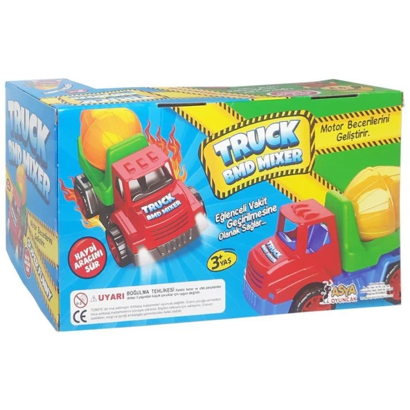 Rengarenk Sürtmeli Oyuncak Beton Mikseri - 2