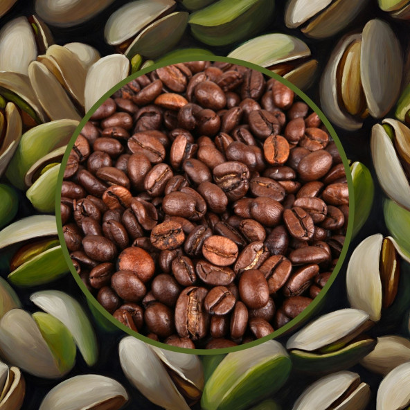 Decaf Pistachio Coffee Kafeinsiz Antep Fıstığı Aromalı Çekirdek Kahve 200 Gr - 2