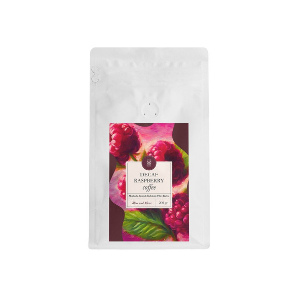 Decaf Raspberry Coffee Kafeinsiz Ahududu Aromalı Çekirdek Kahve 200 Gr