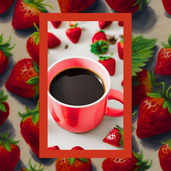 Decaf Strawberry Coffee Kafeinsiz Çilek Aromalı Çekirdek Kahve 200 Gr - 3