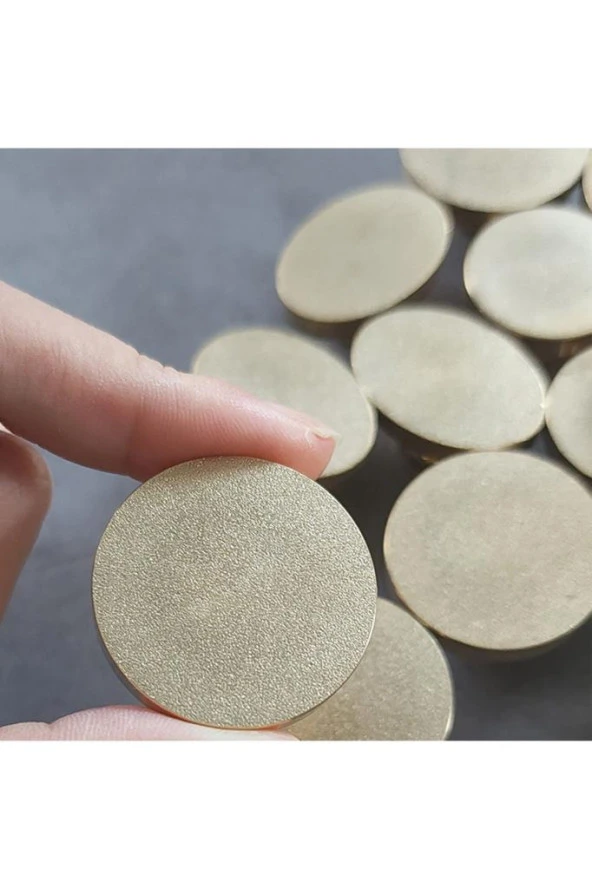 Mühürcüm Mühür Mumu Damga 25 mm Yuvarlak Kumlu Boş Pirinç Kafa + Ahşap Sap R5799KU25 - Resim 2