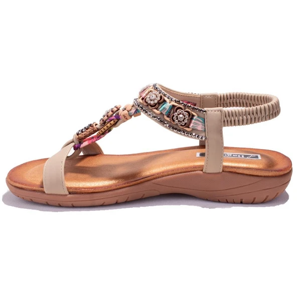 Dagoster DZA07-7416782CN Bej Günlük Ortopedik Kadın sandalet - 3