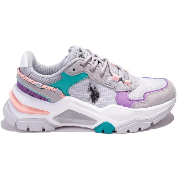 U.s Polo Assn VıncentCN Gri Lila Ortopedik Günlük Kadın Spor Ayakkabı - 2