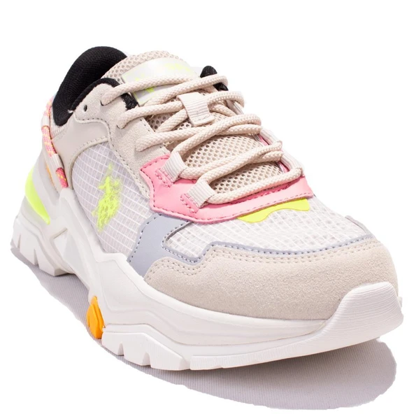 U.s Polo Assn VıncentCN Bej Pembe Ortopedik Günlük Kadın Spor Ayakkabı