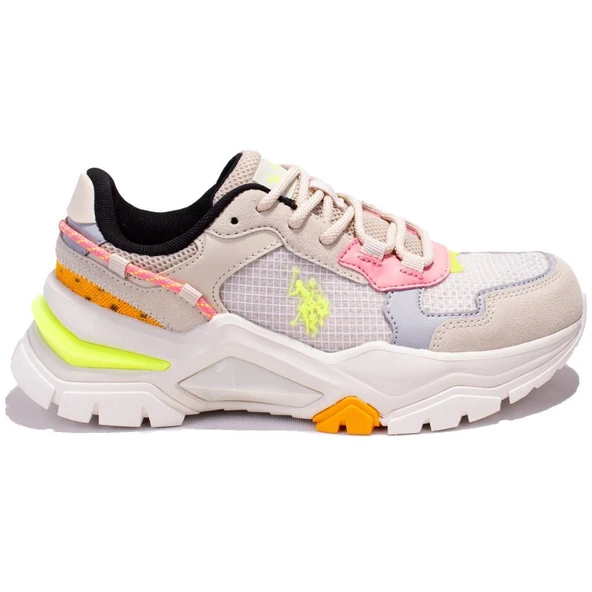 U.s Polo Assn VıncentCN Bej Pembe Ortopedik Günlük Kadın Spor Ayakkabı - 2