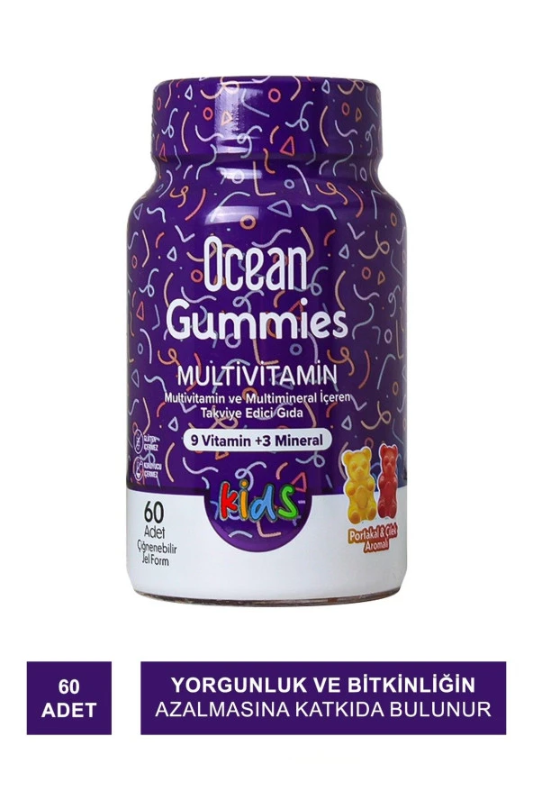 OCEAN GUMIES MULTVITAMIN KIDS JEL 60 Adet