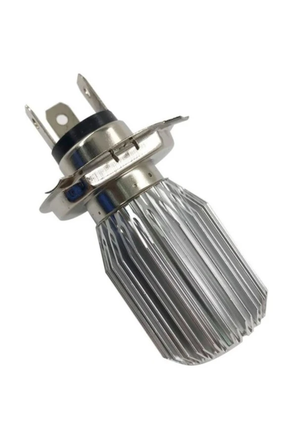 H4 Ba20d Dc 12v 6500k Cob Led Motosiklet Beyaz Işın Far Ampul - Resim 5