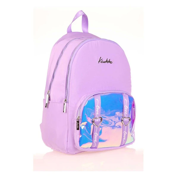 Kaukko Mirror Sırt Çantası Lilac Okul Sırt Çantası - Resim 2