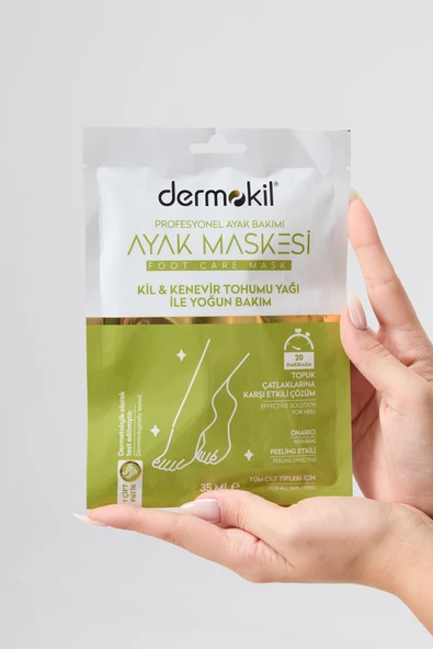 Karışık Dermokil Kil ve Kenevir Yağlı Peeling Etkili Ayak Maskesi 35 ml - 23570