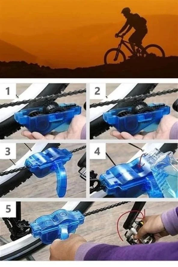 Bisiklet Zincir Dişlisi Koruyucu Pas Sökücü Temizleme Fırçası Aparatı Bakım Seti 4 Parça - Resim 11