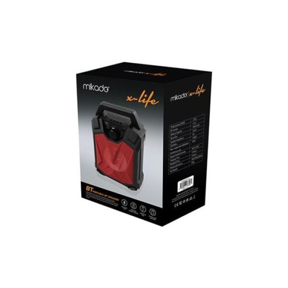 Mikado Md-5bt X-Life 5W 1200MAH Sd Cart Usb+Bluetooth Siyah/kırmızı Kablosuz Mp3 Oynatıcı Hoparlör - 3