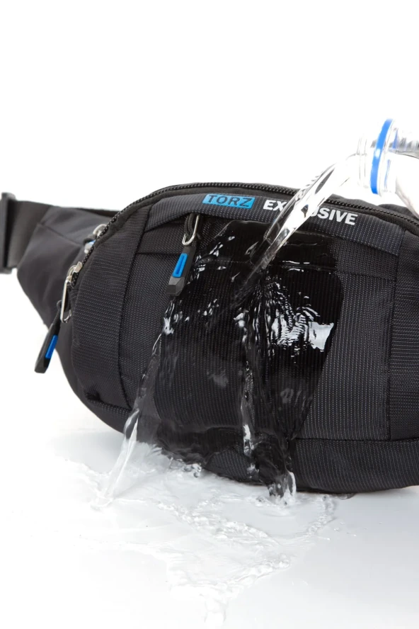 Bel Çantası Çapraz Su Geçirmez Kumaş Göğüs Çapraz Kulaklık Çıkışlı Çanta - 3