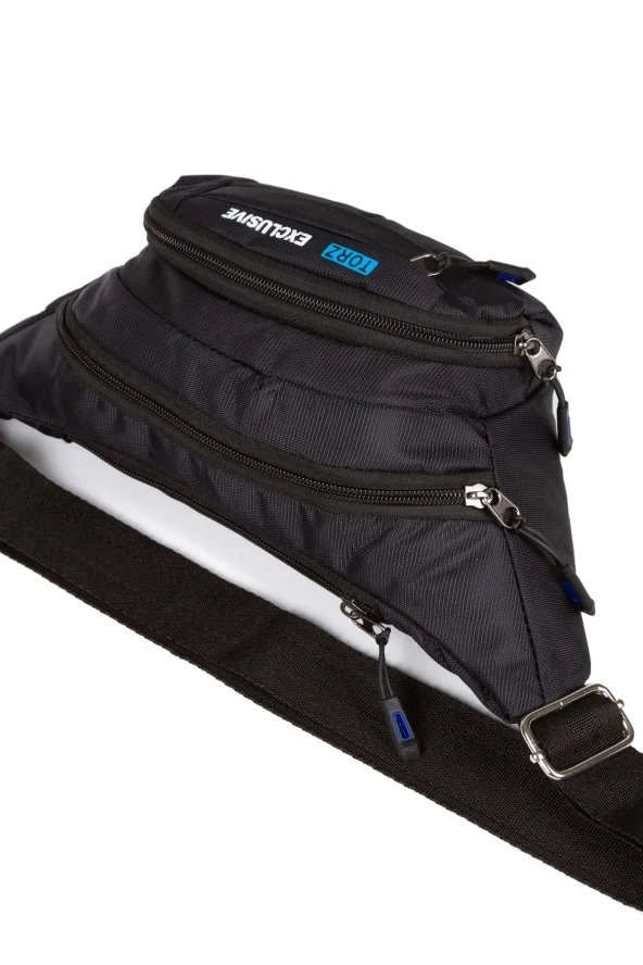 Bel Çantası Çapraz Su Geçirmez Kumaş Göğüs Çapraz Kulaklık Çıkışlı Çanta - 6