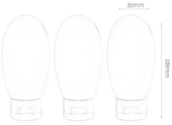 Seyahat Tipi Doldurulabilir Krem Şampuan Kutusu 3 lü Set
