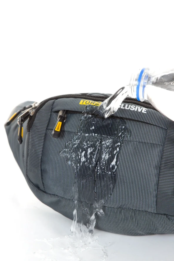 Erkek Bel Çantası Çapraz Su Geçirmez Kumaş Göğüs Çapraz Kulaklık Çıkışlı Çanta - 4