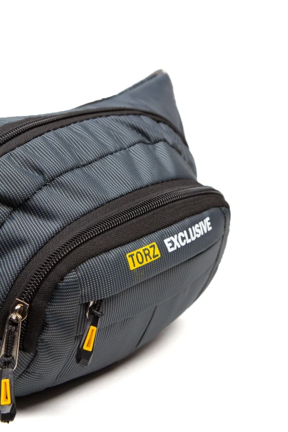 Erkek Bel Çantası Çapraz Su Geçirmez Kumaş Göğüs Çapraz Kulaklık Çıkışlı Çanta - 6