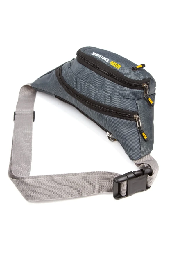 Erkek Bel Çantası Çapraz Su Geçirmez Kumaş Göğüs Çapraz Kulaklık Çıkışlı Çanta - 7