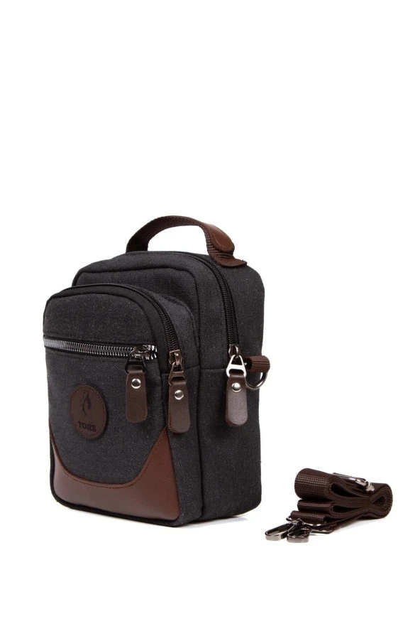 Torz Erkek El Çantası Omuz Askılı Cüzdan Telefon Için Kanvas Günlük Çanta (KÜÇÜK BOY) - 3