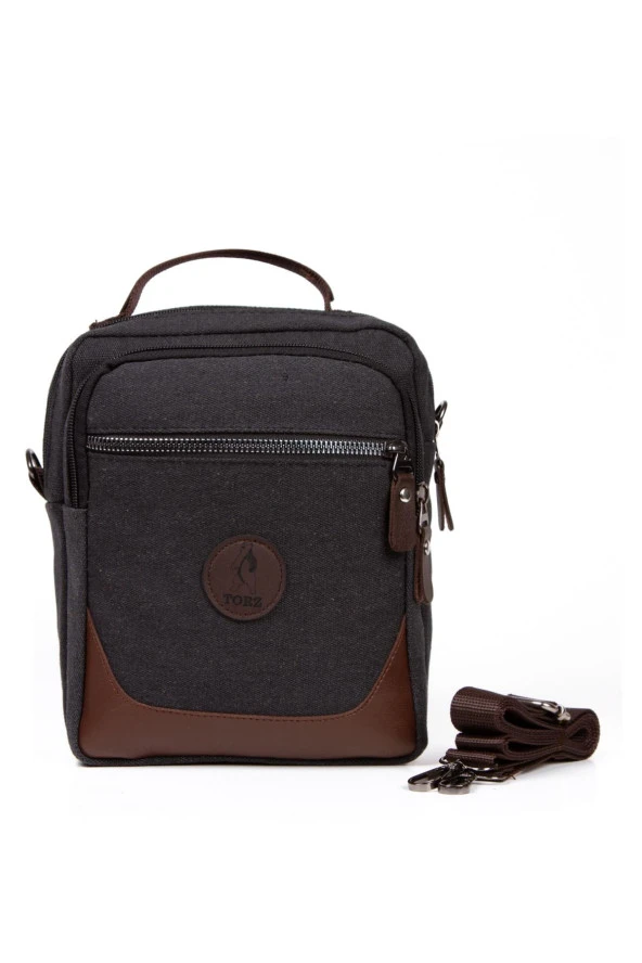 Kanvas Erkek El Çantası Omuz Askılı Cüzdan Telefon Için Günlük Çanta (ORTA BOY) - 2