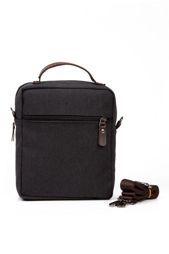 Kanvas Erkek El Çantası Omuz Askılı Cüzdan Telefon Için Günlük Çanta (ORTA BOY) - 4