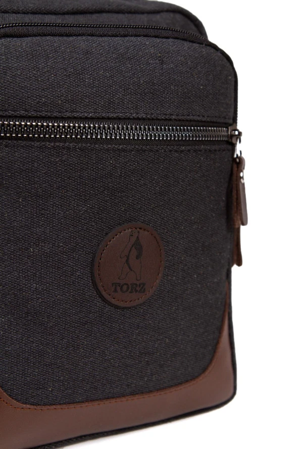 Kanvas Erkek El Çantası Omuz Askılı Cüzdan Telefon Için Günlük Çanta (ORTA BOY) - 5