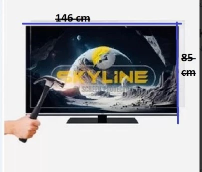 146x85 cm, 65' 165 EKRAN TELEVİZYON EKRAN KORUYUCU TV EKRAN KIRILMASINA SON