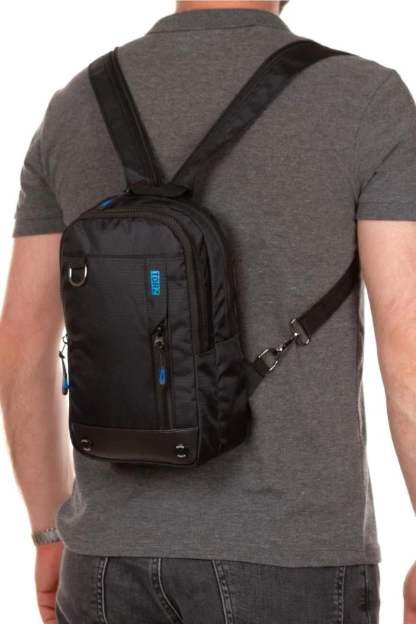 Erkek Çapraz Göğüs Ve Sırt Çantası Bodybag Fonksiyonel Su Geçirmez Kumaş Tablet Omuz Çanta - 2