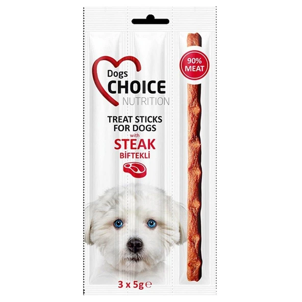 Dog Choice Köpek Ödül Çubuğu ( Biftekli ) (3Çubuk x 5Gr) x2Paket - Resim 2