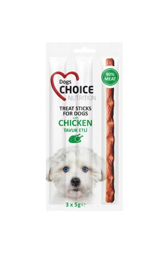 Dog Choice Köpek Ödül Çubuğu (Tavuklu) (3Çubuk x 5Gr) x2Paket