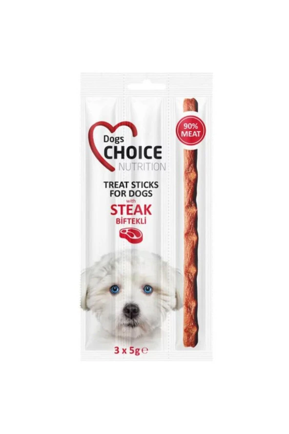 Dog Choice Köpek Ödül Çubuğu ( Biftekli ) (3Çubuk x 5Gr) x2Paket