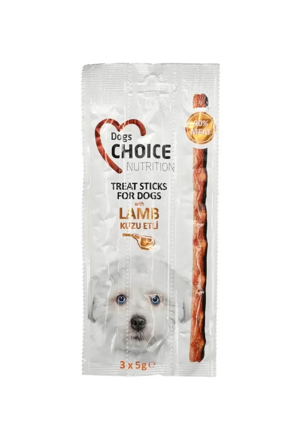 Dog Choice Köpek Ödül Çubuğu ( Kuzu Etli ) (3Çubuk x 5Gr) x2Paket