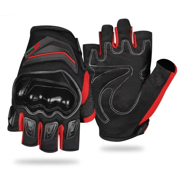 FORTE GT RS 1903D Su Geçirmez Parmaksız Motosiklet Eldiveni Kırmızı 2XL Beden - 2