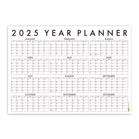 Amerikan Standardı 2025 Yıllık Planlayıcı Duvar Takvimi - 4