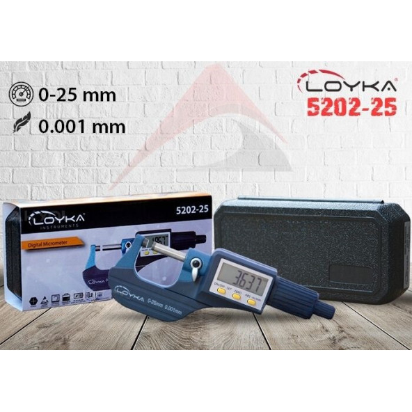 Loyka 5202-25 Dijital Hassas Mikrometre 0-25 mm - Resim 2