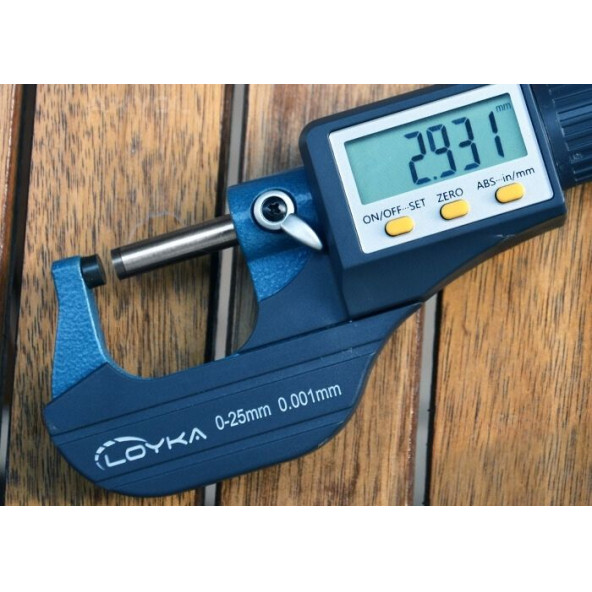 Loyka 5202-25 Dijital Hassas Mikrometre 0-25 mm - Resim 3